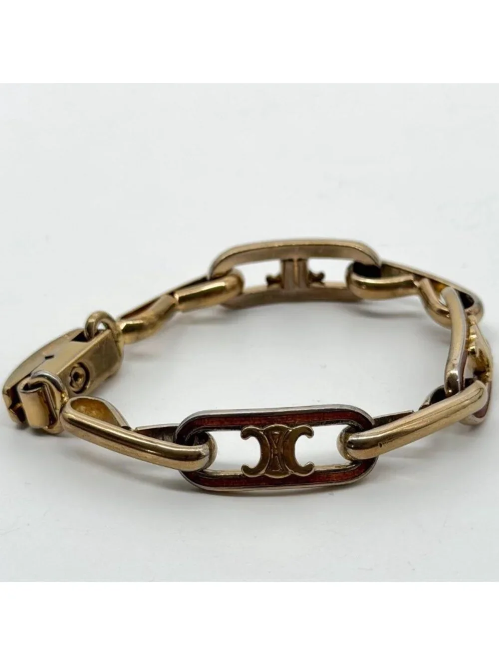 Celine Vintage Bracelet Gold Triomphe Phoebe Philo